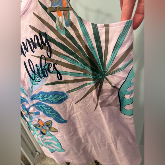 NEW Vera Bradley Rain Forest Canopy Floral Pajama Tank Top Extra Small XS Purple - Picture 5 of 11